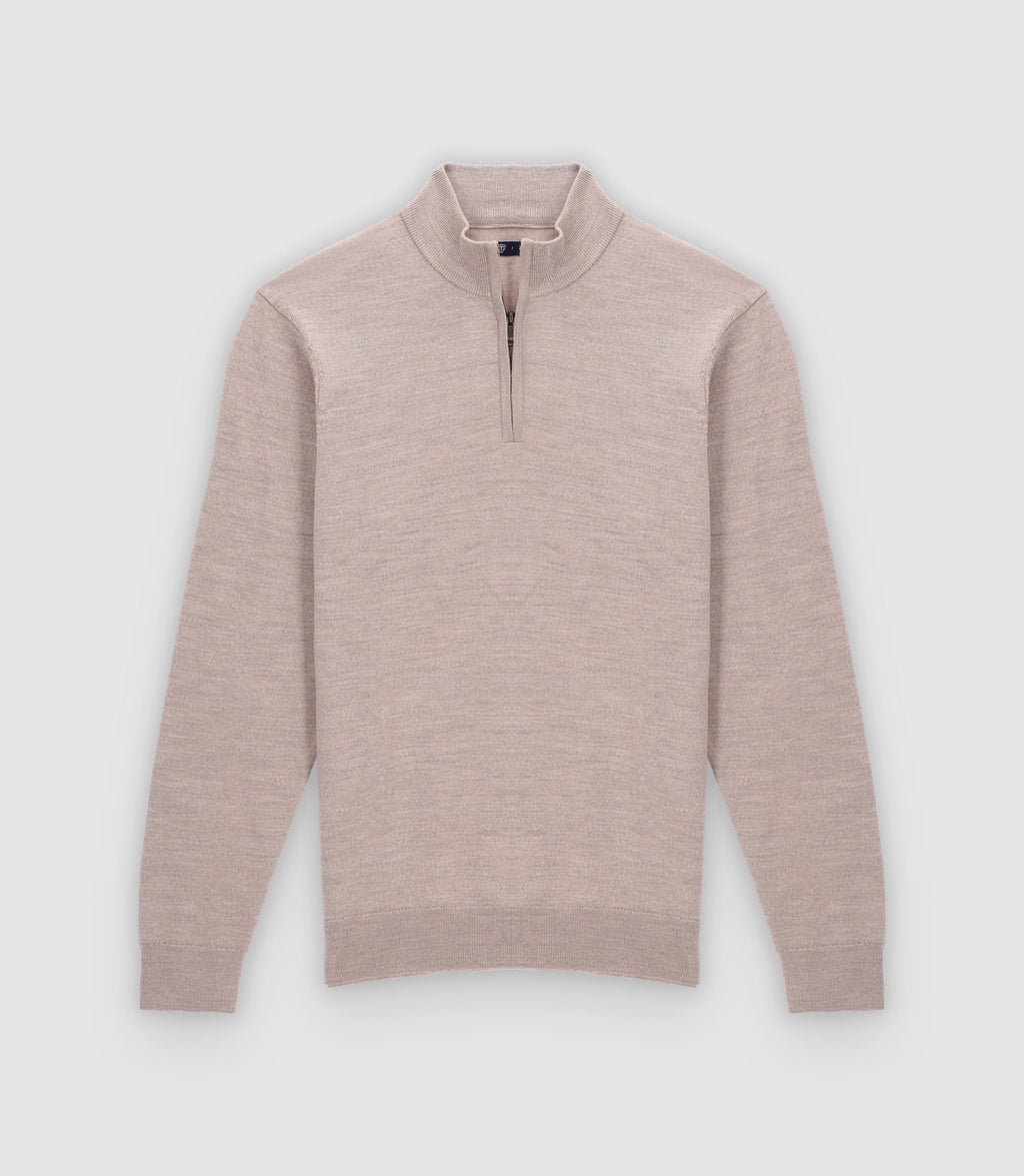 Pull col montant taupe - IZAC