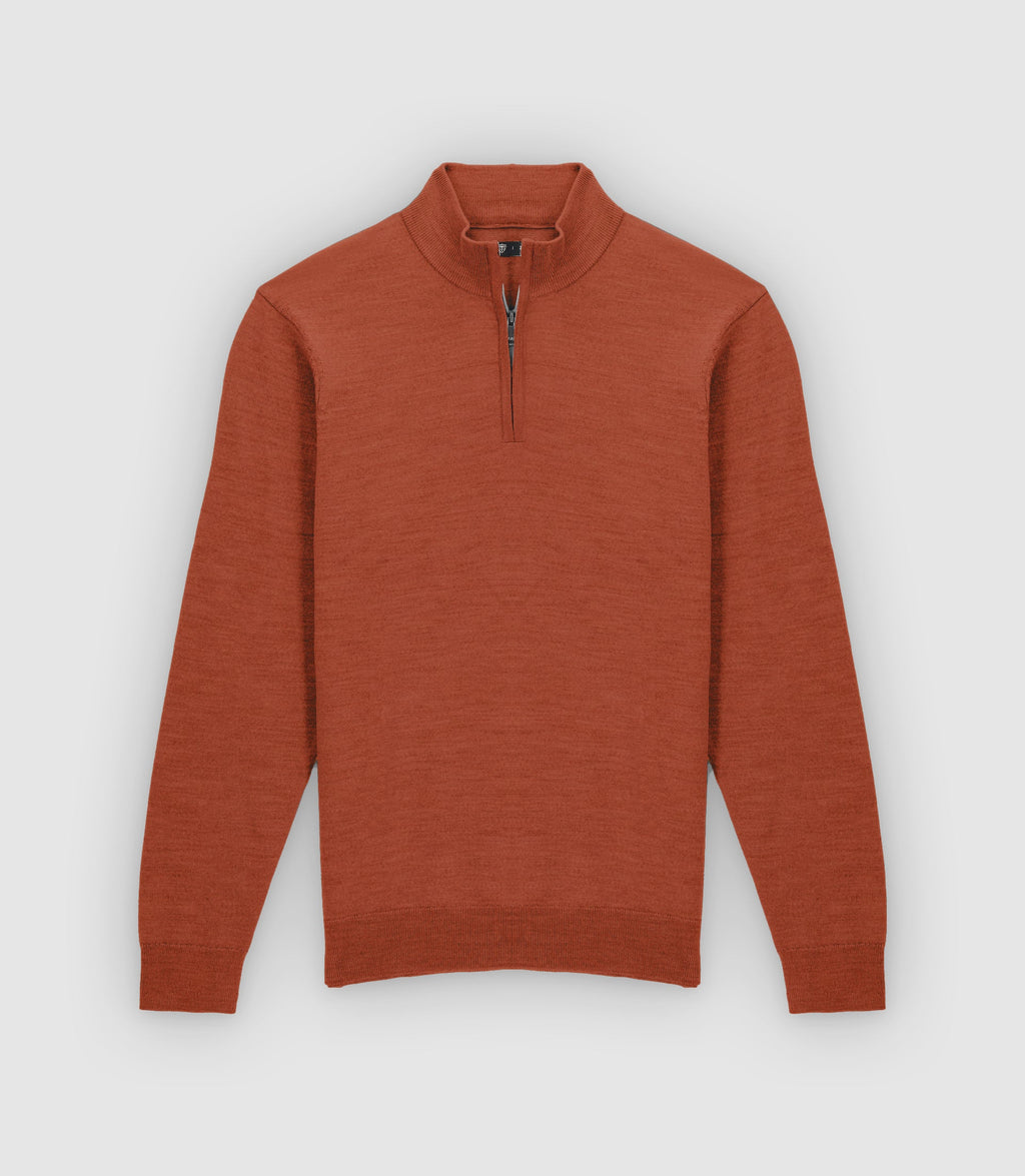 Pull col montant marron - IZAC