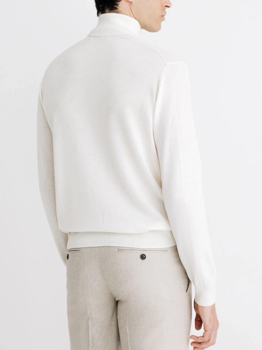 Pull col roulé ecru - IZAC