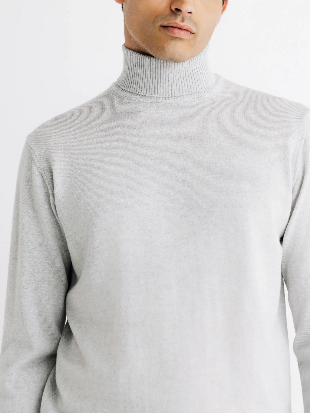 Pull col roulé gris chine - IZAC