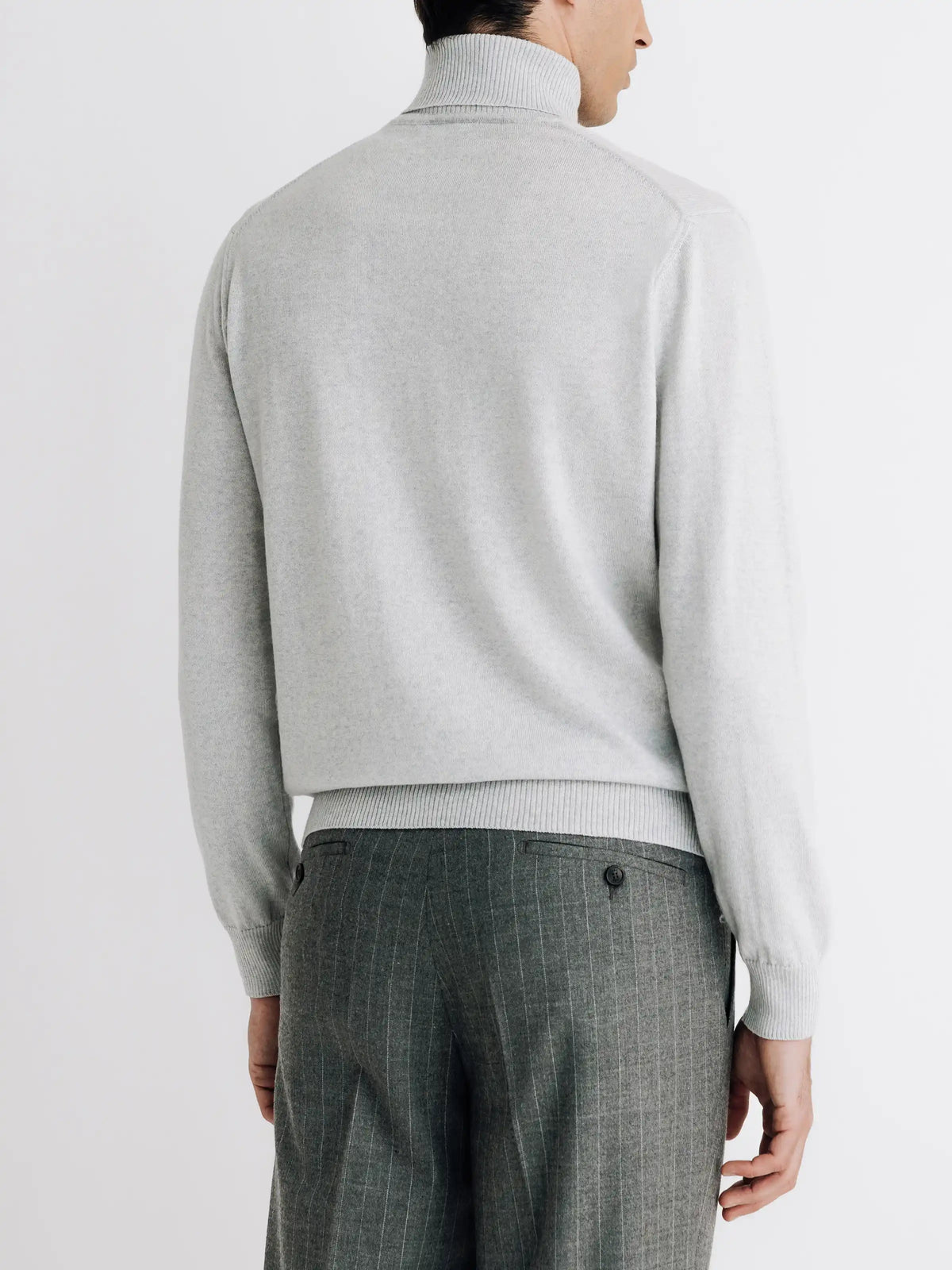 Pull col roulé gris chine - IZAC