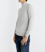 Pull en laine mérinos col cheminée gris - IZAC