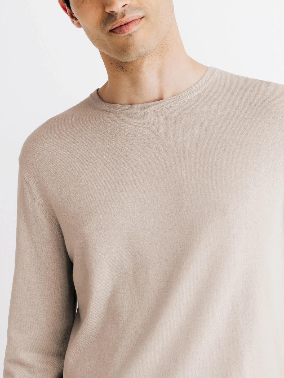 Pull col rond beige - IZAC
