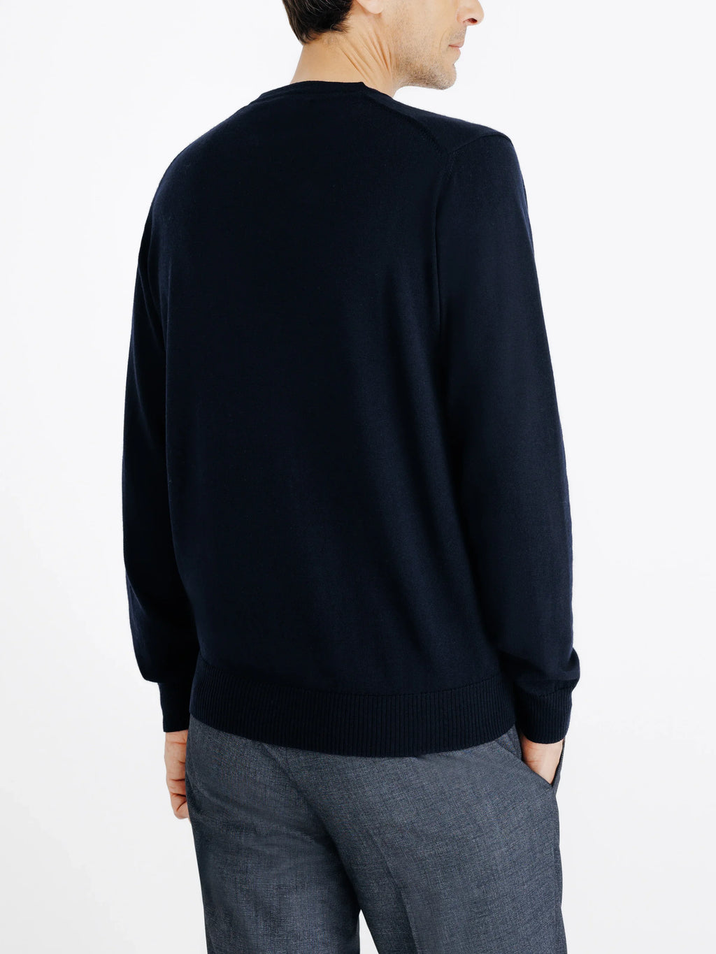 Pull col rond marine - IZAC