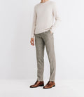 Pull col rond en maille beige - IZAC