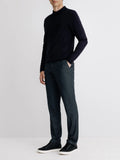 Pull col zippé en maille marine - IZAC