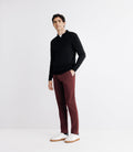 Pull col zippé en maille noir - IZAC