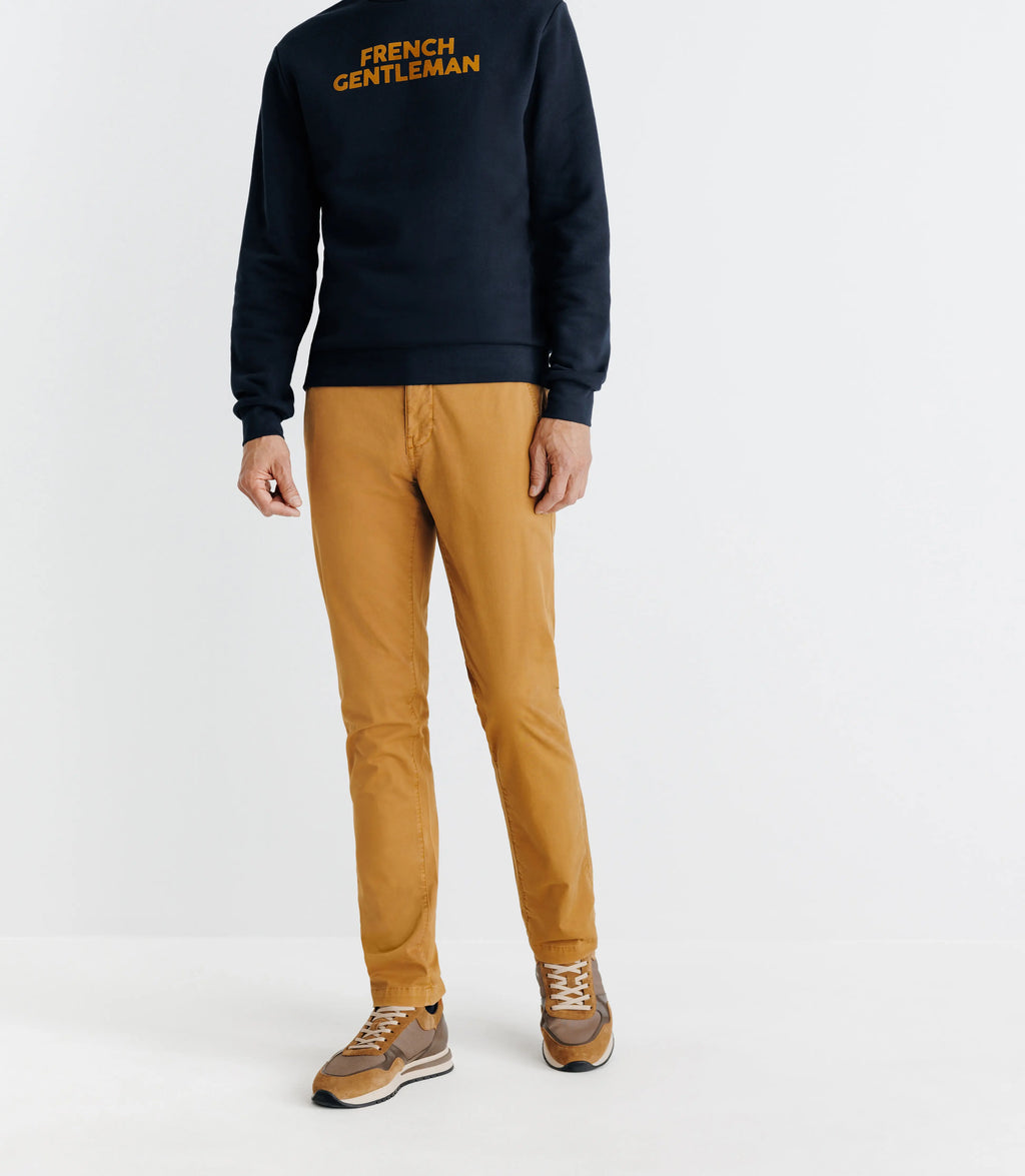 Pull sweat avec flocage marine - IZAC