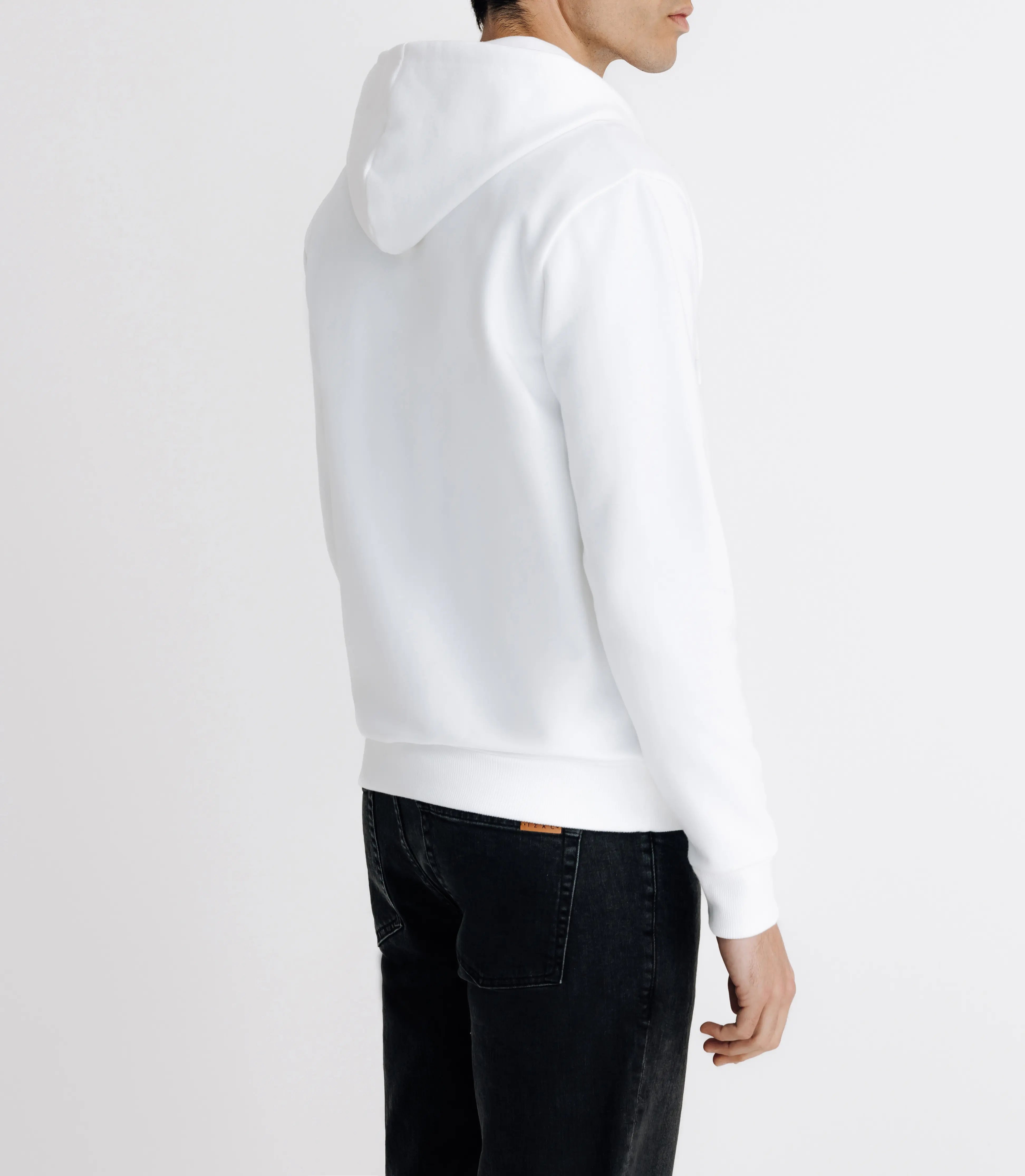 Pull gilet à capuche blanc - IZAC