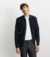 Gilet zippé jeux de points noir - IZAC