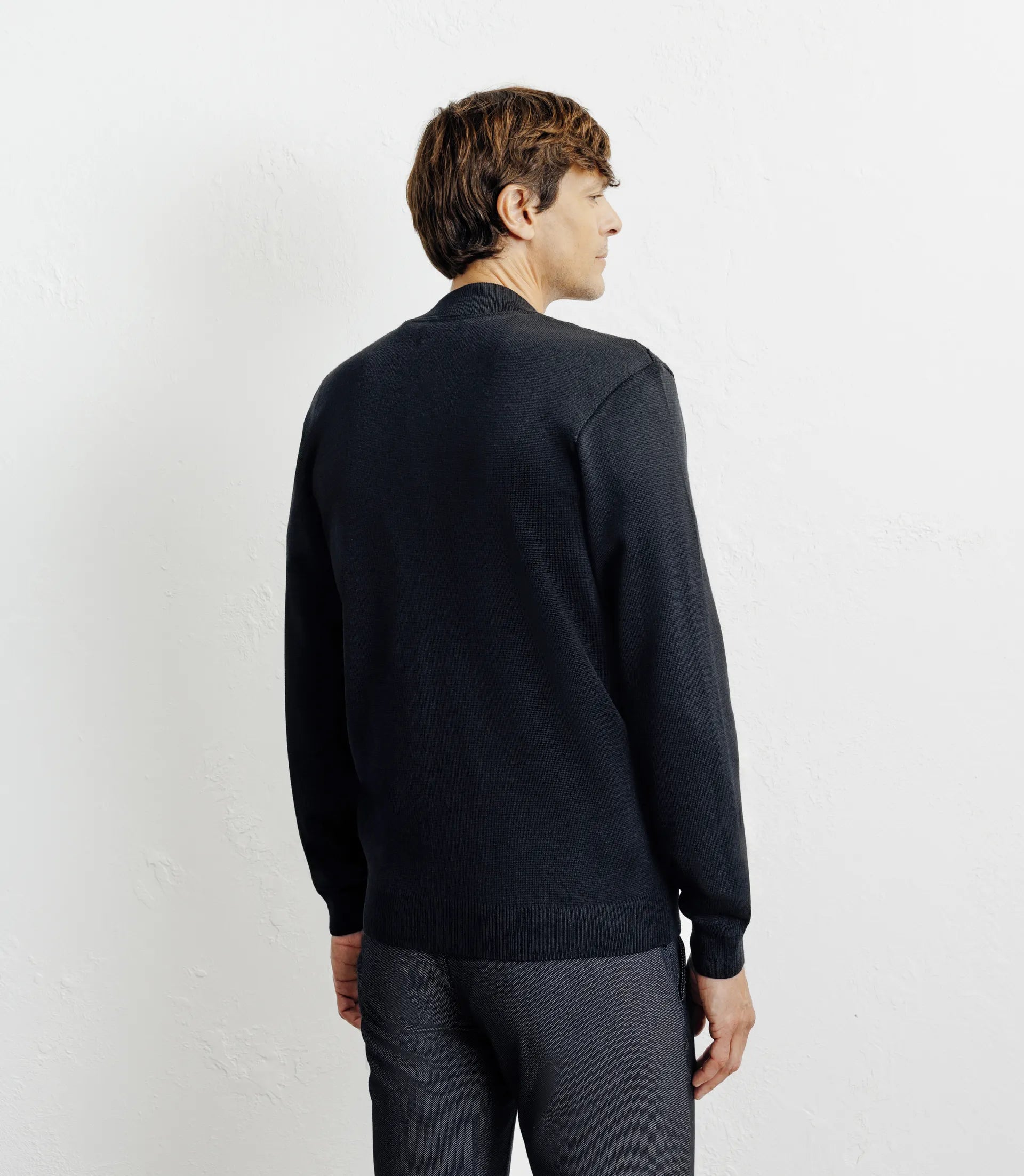 Gilet zippé jeux de points noir - IZAC