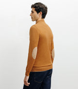 Pull col montant demi zippé camel foncé - IZAC