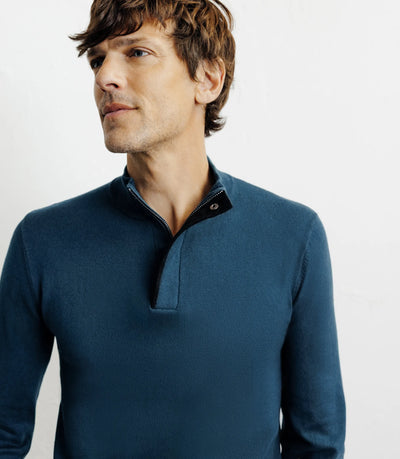 Pull col montant demi zippé canard - IZAC