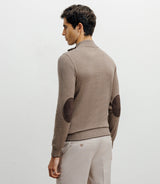 Pull col montant demi zippé taupe - IZAC