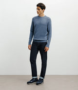 Pull en laine col rond indigo - IZAC