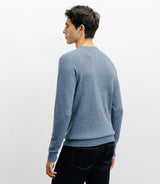 Pull en laine col rond indigo - IZAC