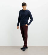 Pull en laine col rond marine - IZAC