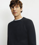 Pull en laine col rond noir - IZAC