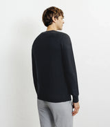 Pull en laine col rond noir - IZAC