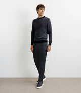 Pull col rond fantaisie noir - IZAC