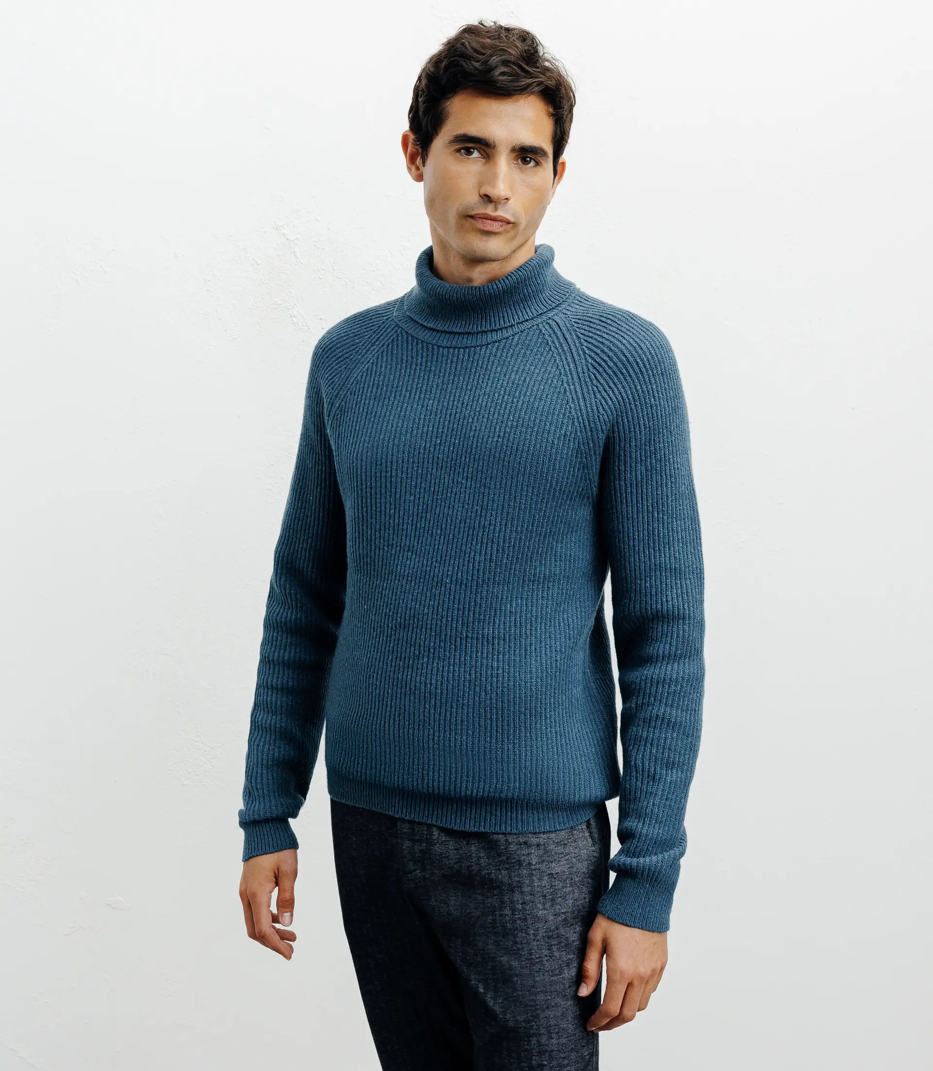 Pull col roulé uni canard - IZAC