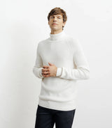 Pull col roulé uni écru - IZAC