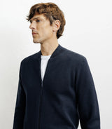 Cardigan zippé col teddy marine - IZAC