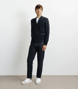 Cardigan zippé col teddy noir - IZAC