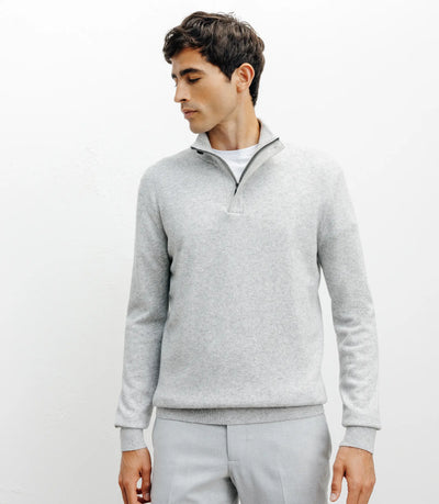 Pull col montant gris chiné - IZAC