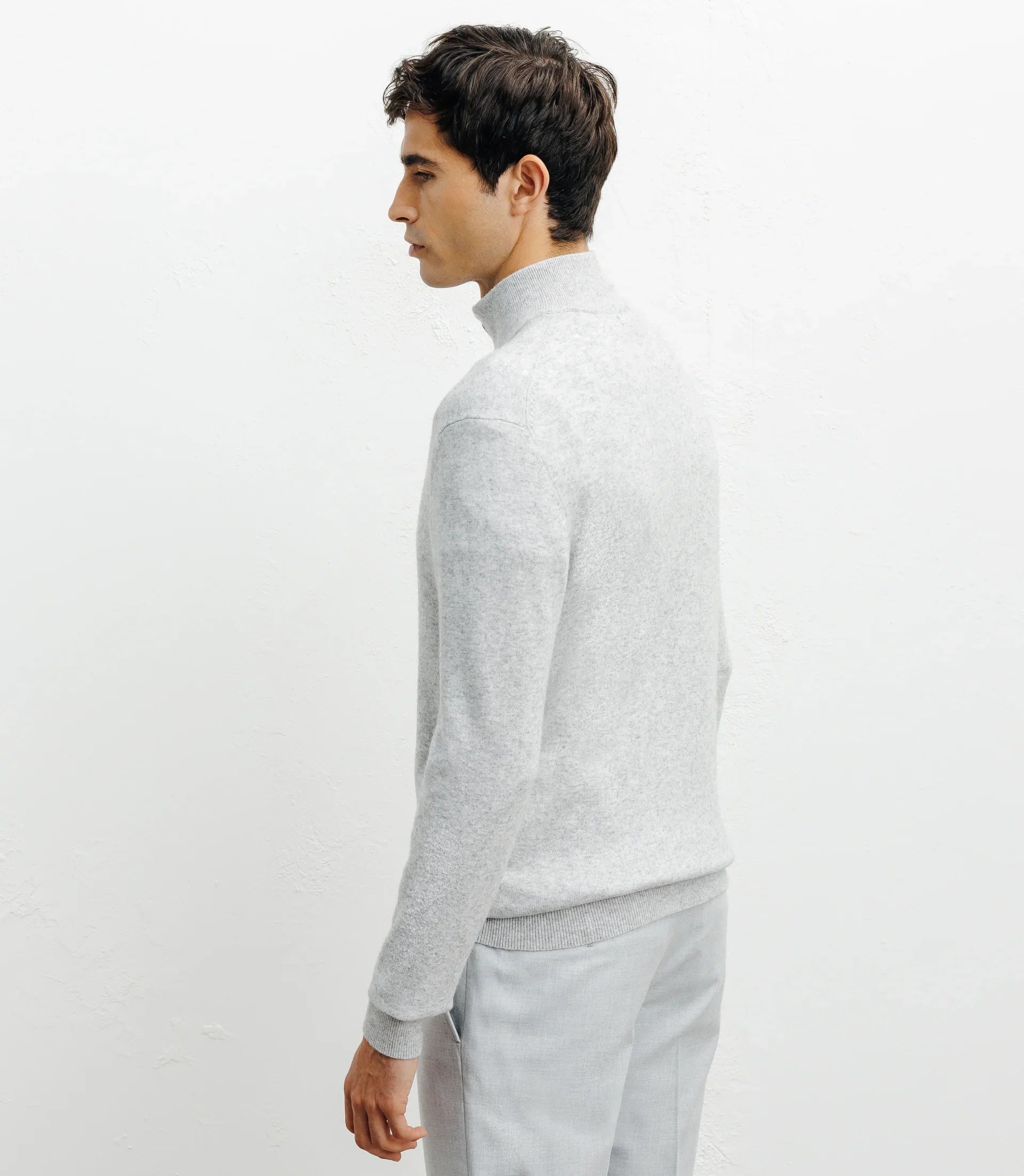 Pull col montant gris chiné - IZAC