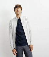 Gilet zip col montant gris chiné - IZAC