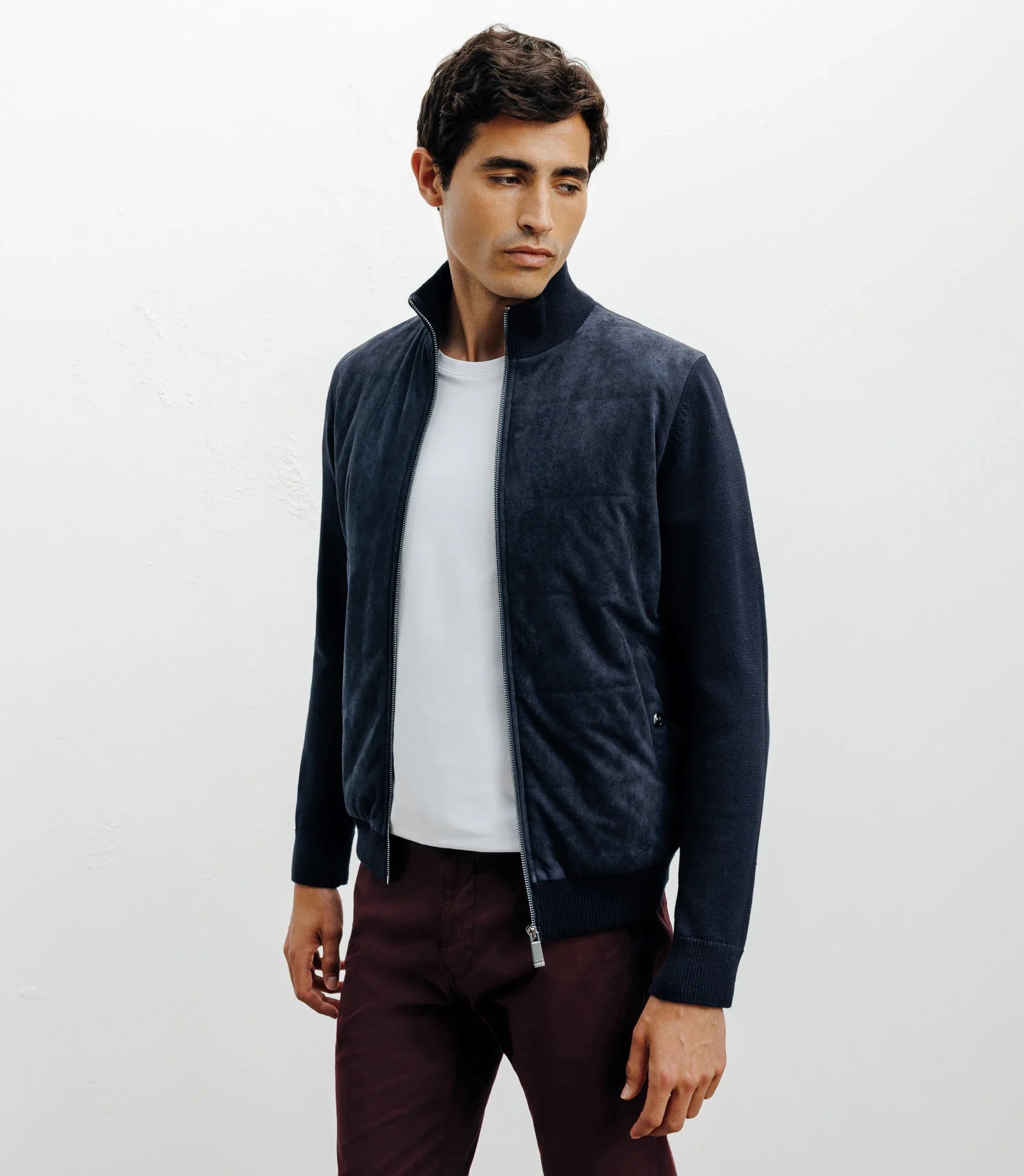 Gilet zip bi - matière marine - IZAC