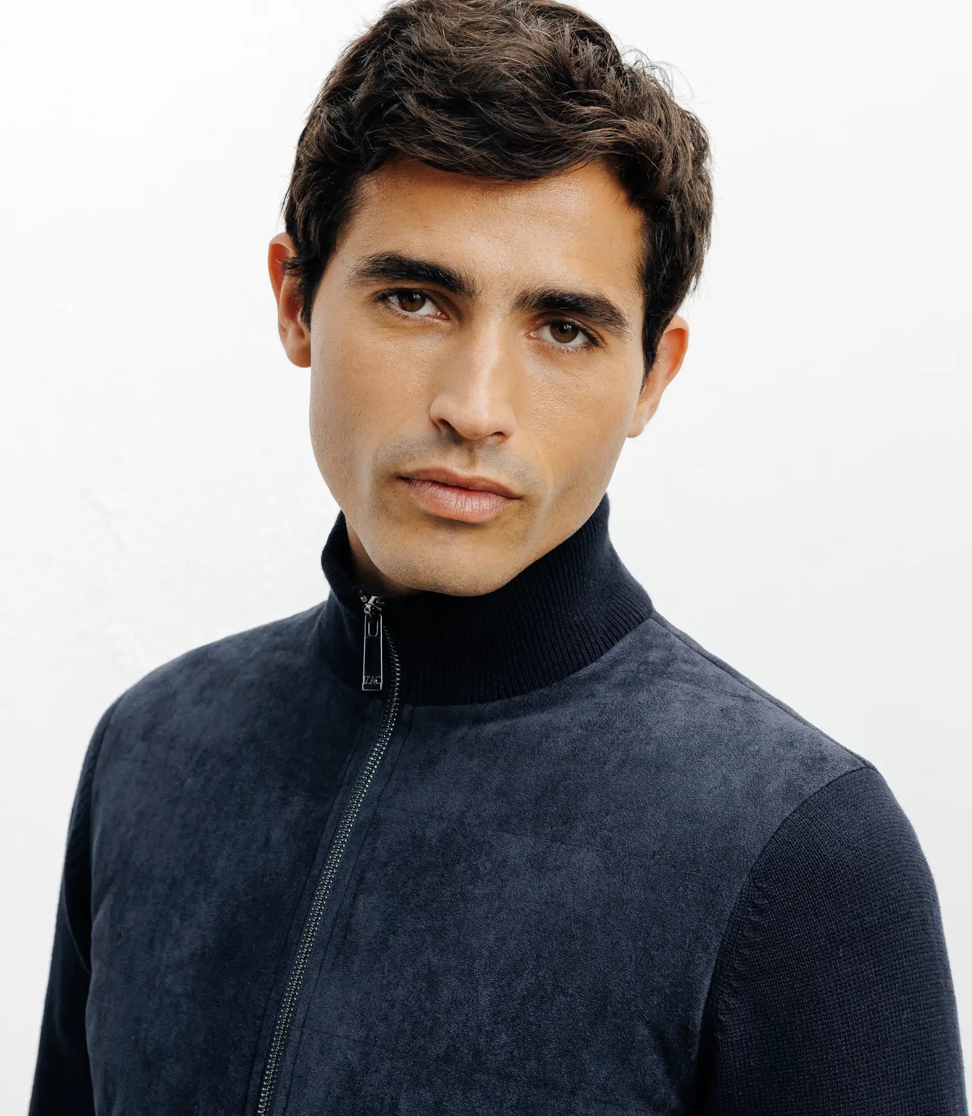 Gilet zip bi - matière marine - IZAC