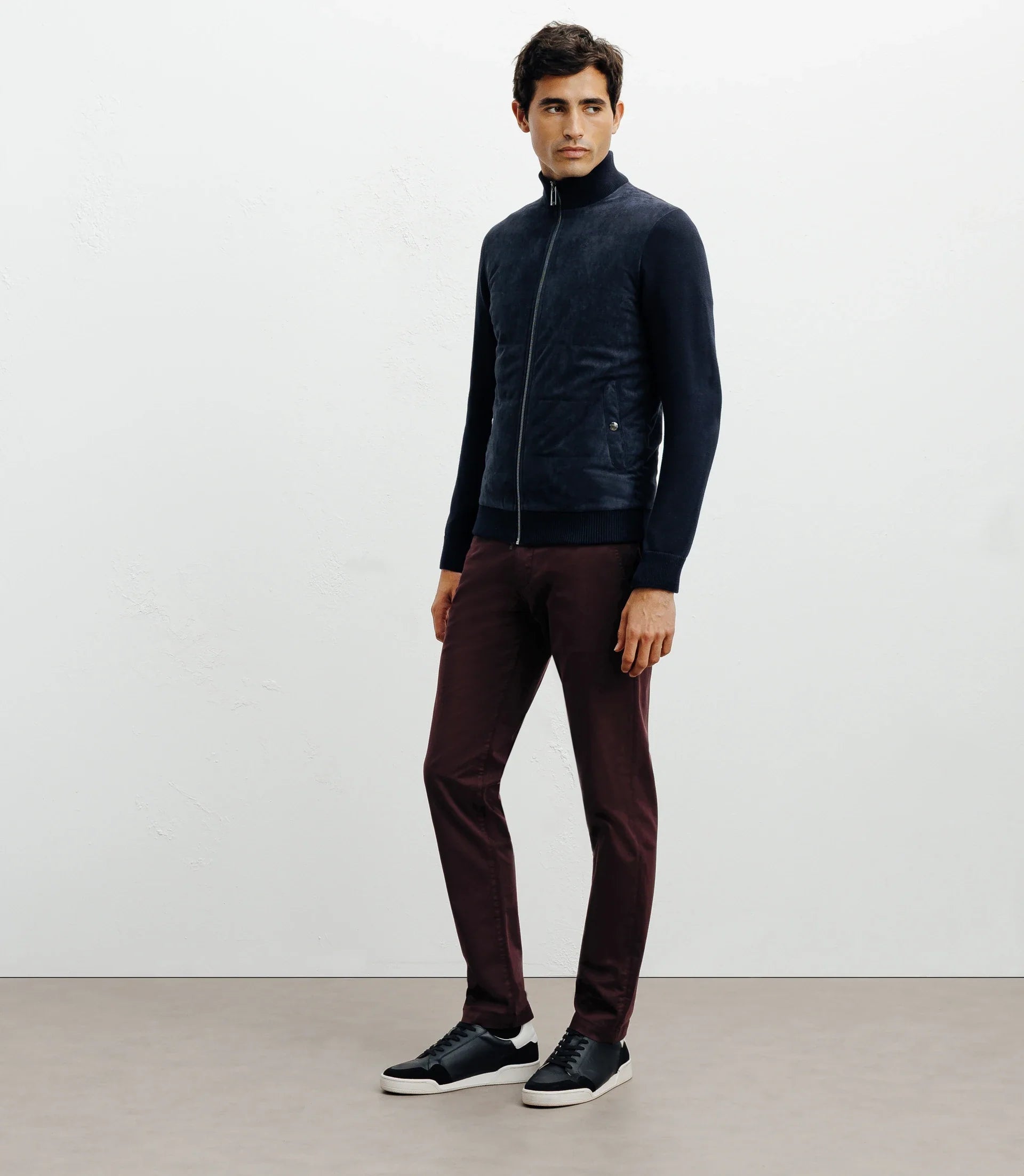 Gilet zip bi - matière marine - IZAC