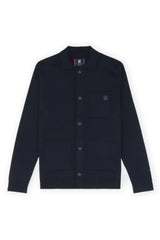 Cardigan surchemise en maille boutonné marine - IZAC