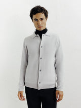 Cardigan surchemise en maille gris chine - IZAC