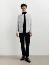 Cardigan surchemise en maille gris chine - IZAC