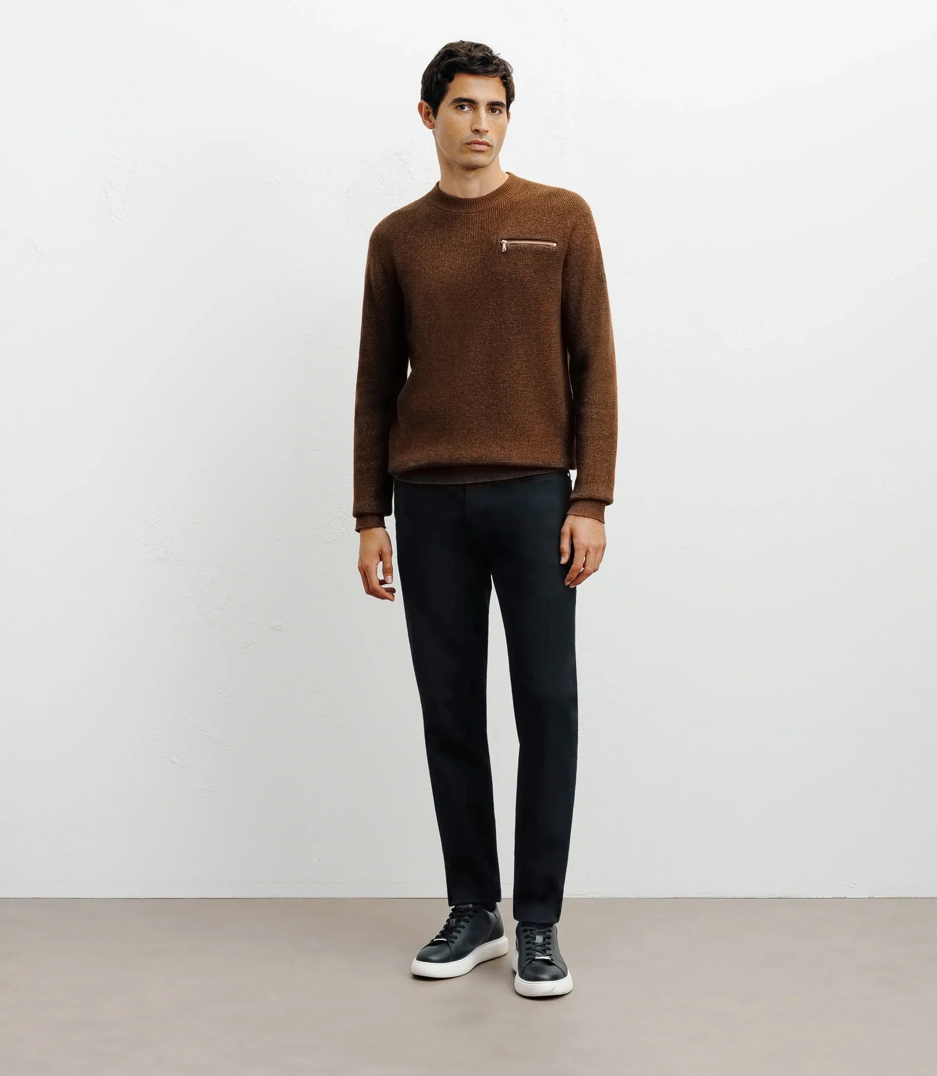 Pull col rond bronze - IZAC