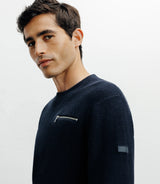 Pull col rond marine - IZAC