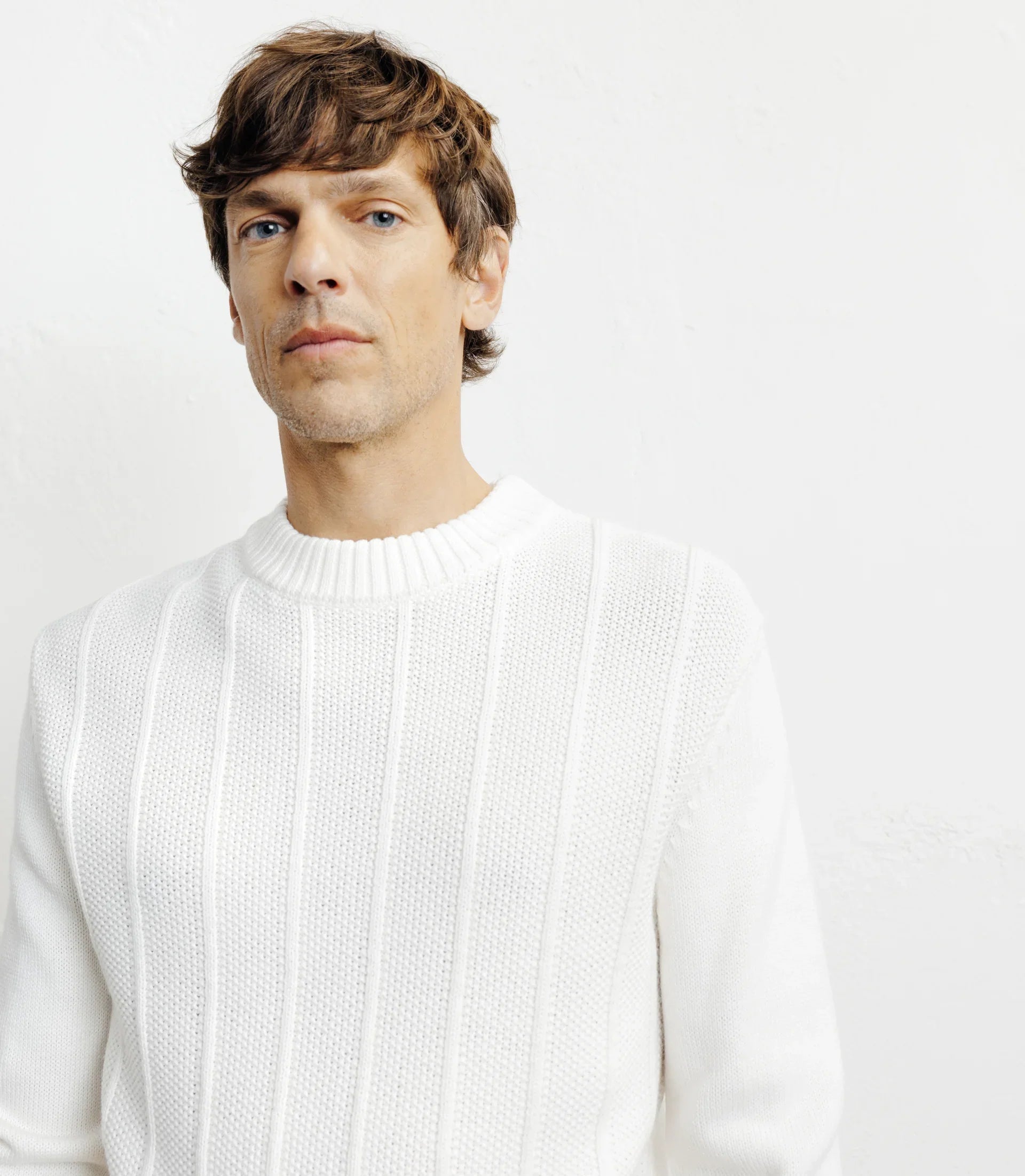 Pull col rond ecru - IZAC