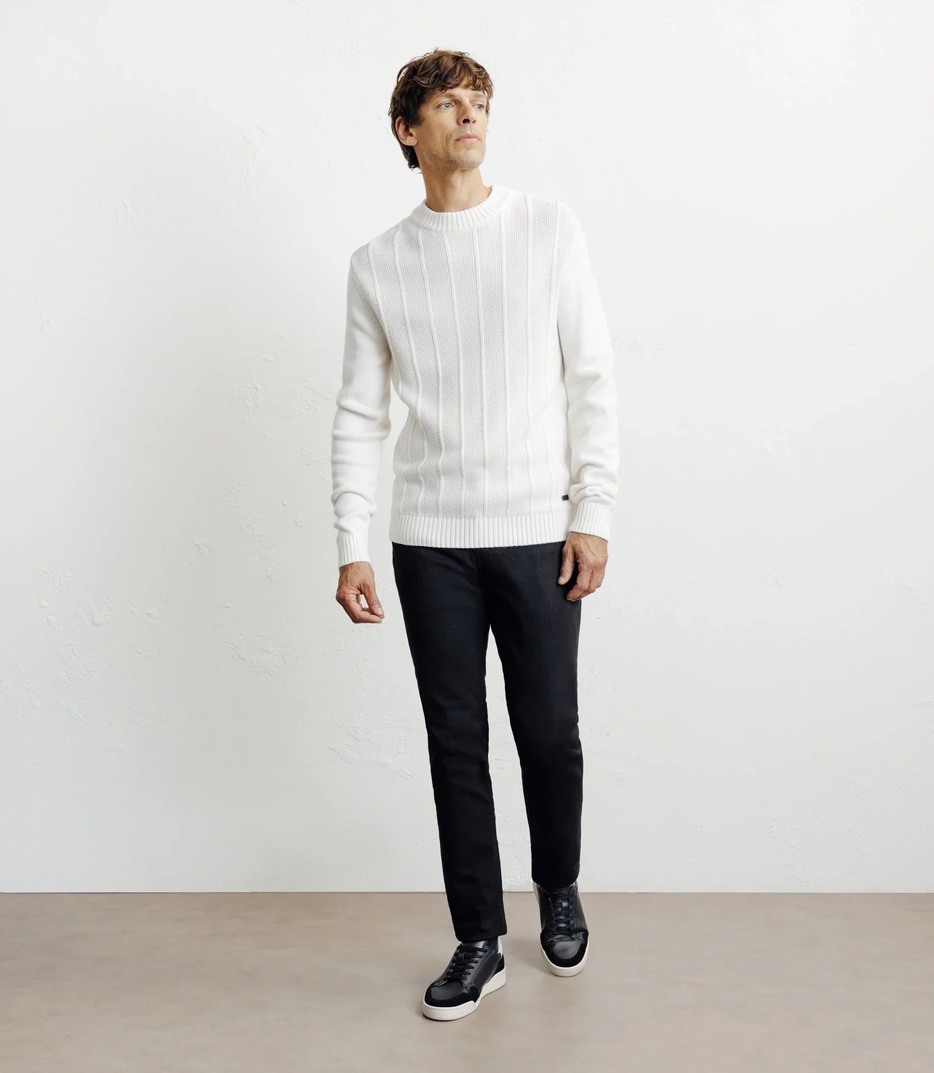 Pull col rond ecru - IZAC