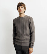 Pull col rond taupe - IZAC