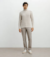 Pull col roulé torsadé beige - IZAC