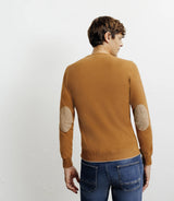 Pull col rond en coton camel foncé - IZAC