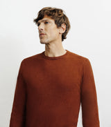 Pull col rond en coton rouille - IZAC