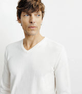 Pull col v ecru - IZAC