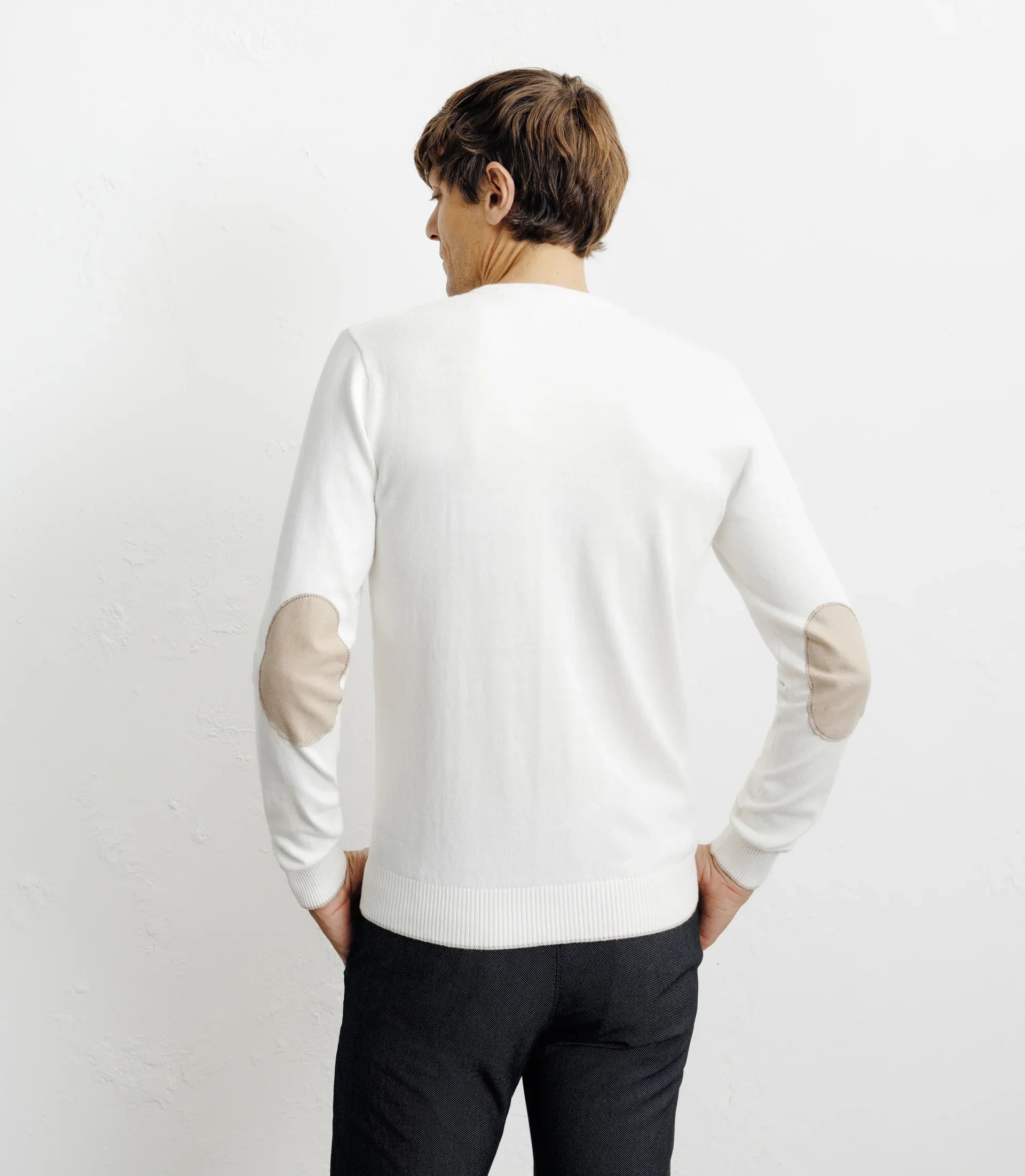 Pull col v ecru - IZAC