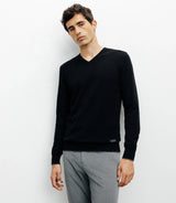 Pull col v noir - IZAC