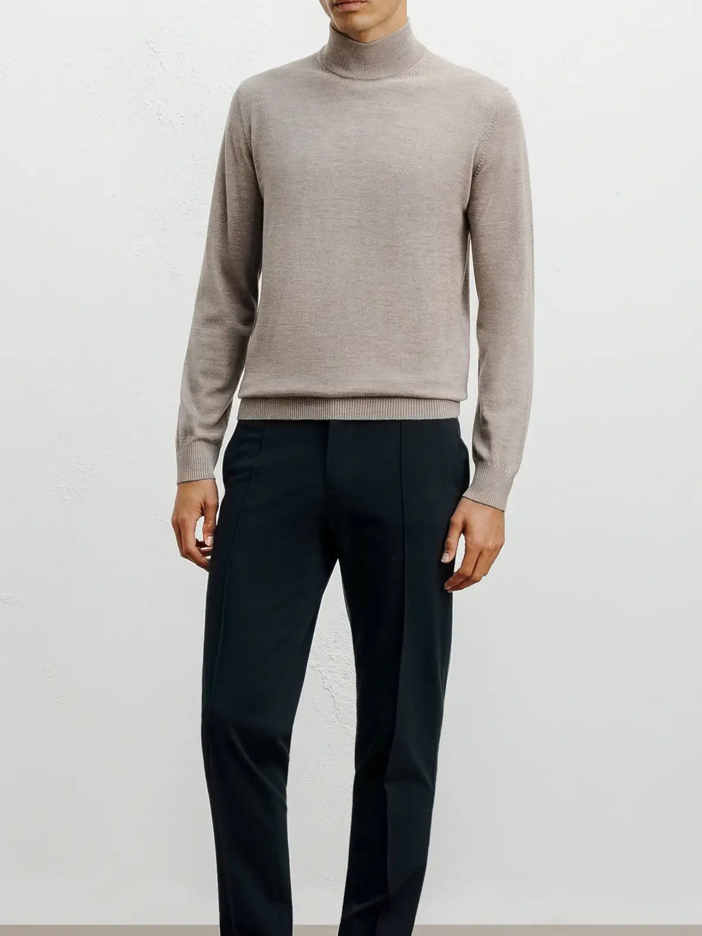 Pull col cheminée beige - IZAC