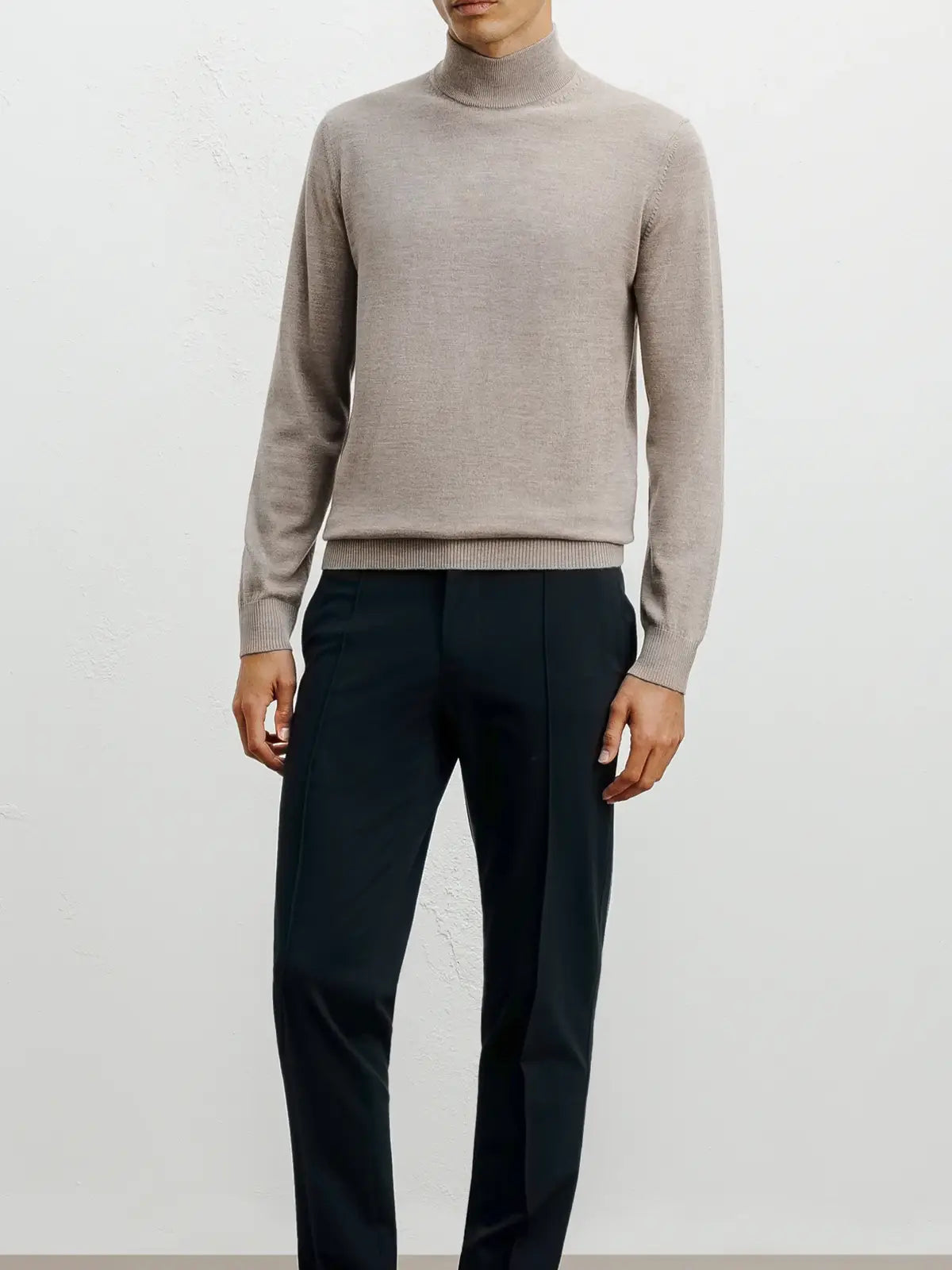 Pull col cheminée beige - IZAC